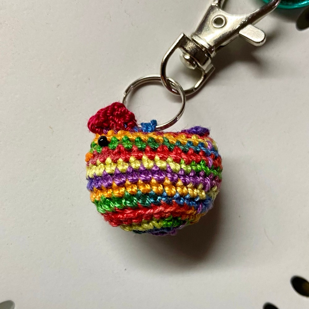 Multicolored Mini Amigurumi Chicken