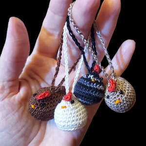 Crochet Mini Chickens hangable